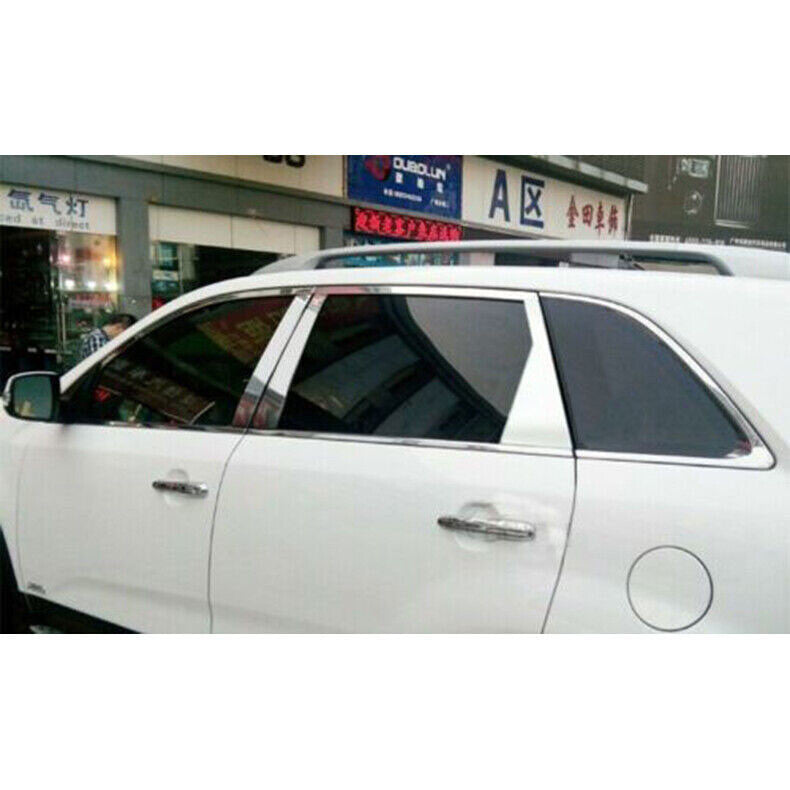 for Kia Sorento 2009-15 Full Window Molding Trim Decor Strip W/center Pillar 18x