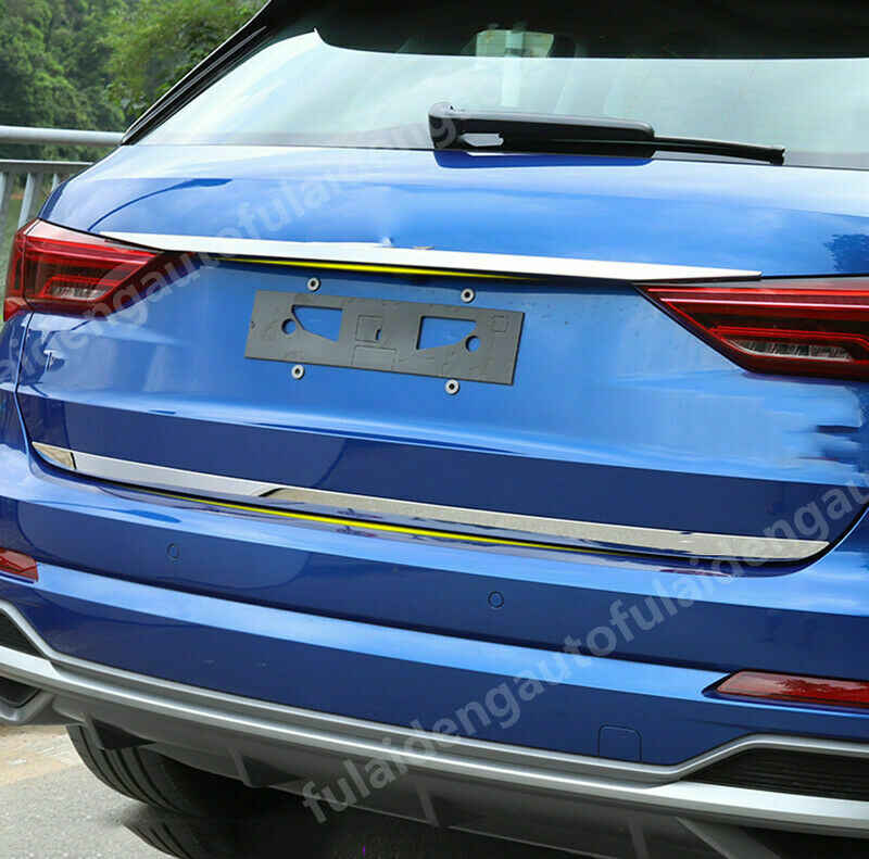 for Audi Q3 2019 2020 2021 Chrome REAR TRUNK TAIL GATE DOOR LID COVER TRIM Strip