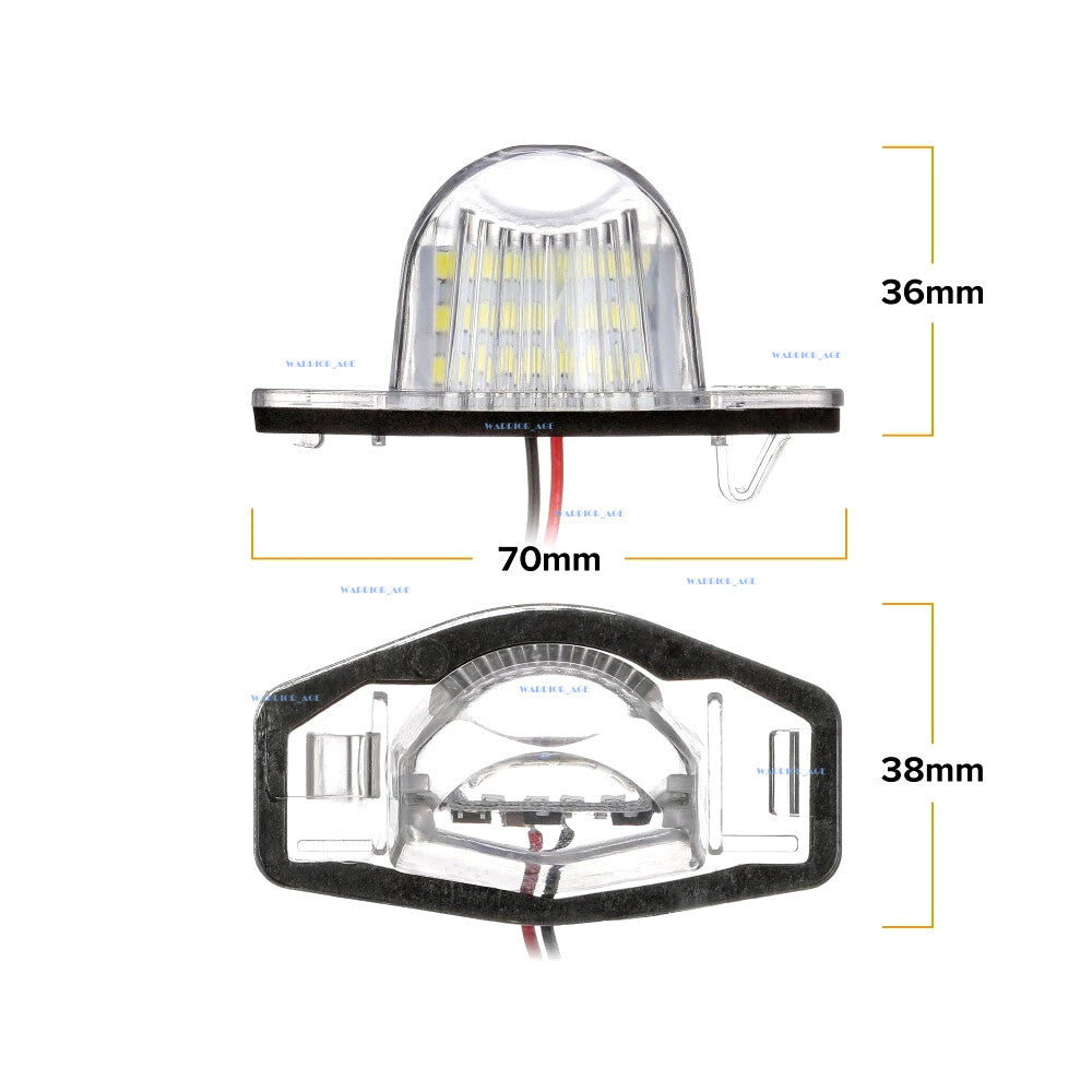 2X Fit For Odyssey Crosstour Stream Insight for CR-V LED License Plate Lamp White Q