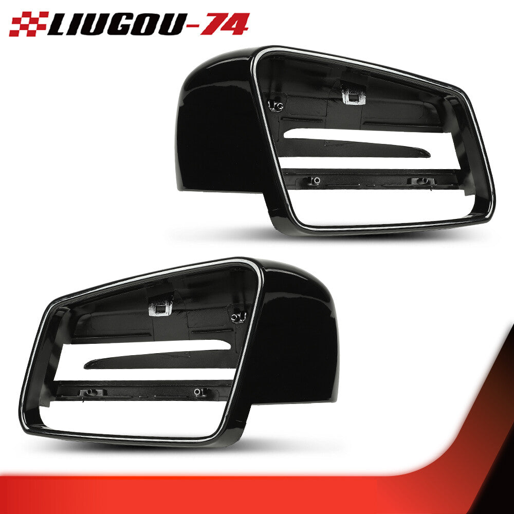 Smooth black mirror protective cover suitable for W204 W221 W212 C207 C63 - v
