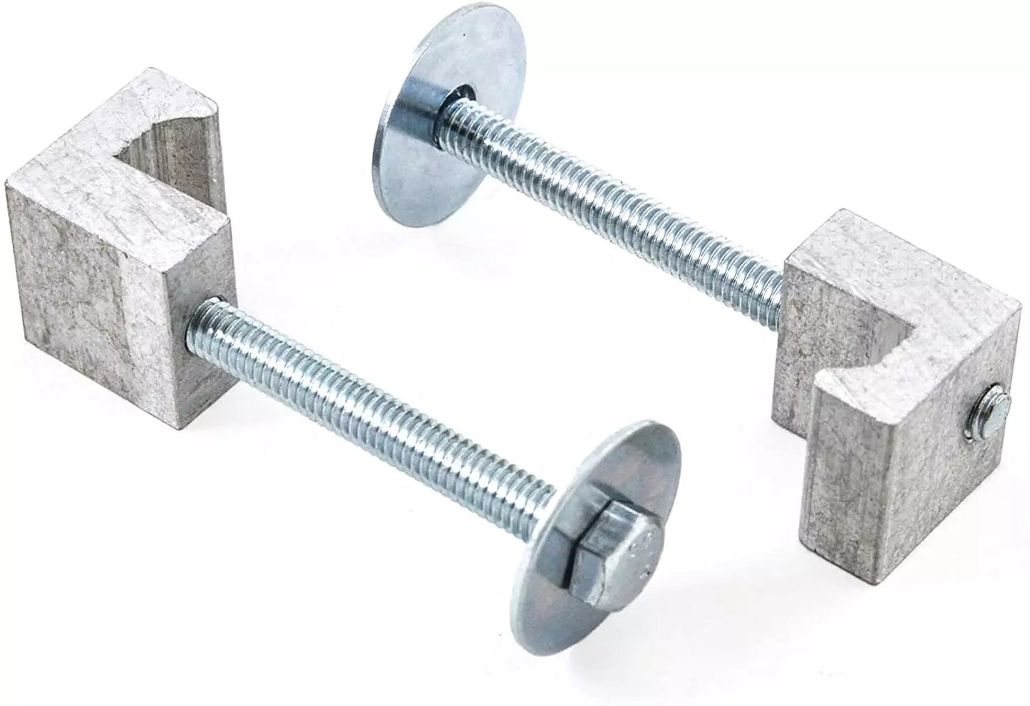 2Pcs Tool Box Mount J Hook Pickup Rail Mounting Kit Clamp Tiedown Truck Silver