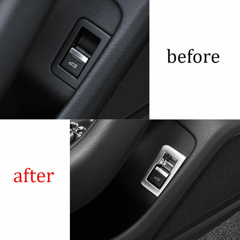 Fit for Audi A6 A7 2019-24 ABS Matte Silver Tailgate Rear Door Switch Cover Trim