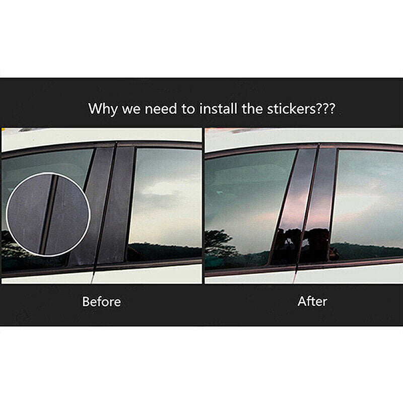Piano Black Pillar Posts Door Window Molding Strip for Lexus for ES 350h 350 13-2018
