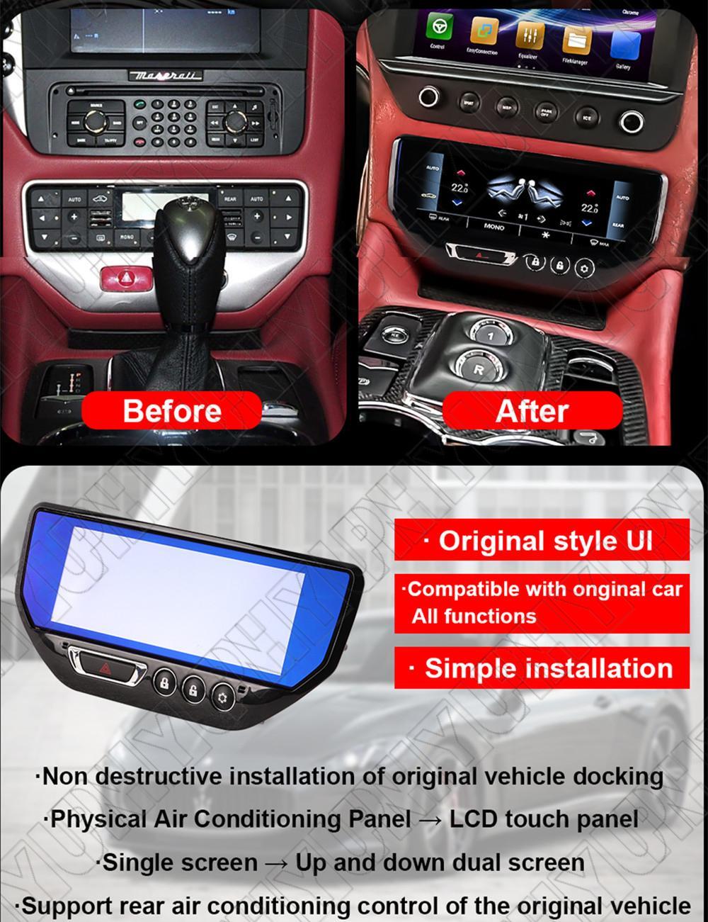 7 Climate Screen AC Air Conditioner Control Panel for Maserati GT 2007-2015 PnP Q