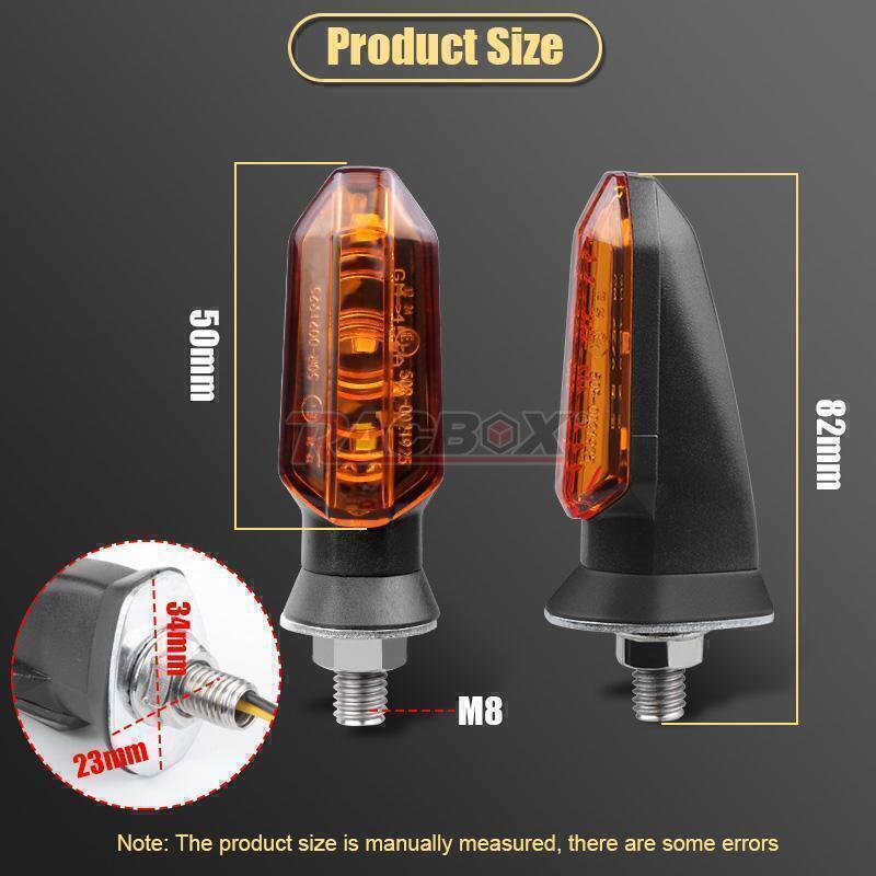 4X Amber Motorcycle LED Turn Signal for Mini Bullet Blinker Lights for Honda for Suzuki Q