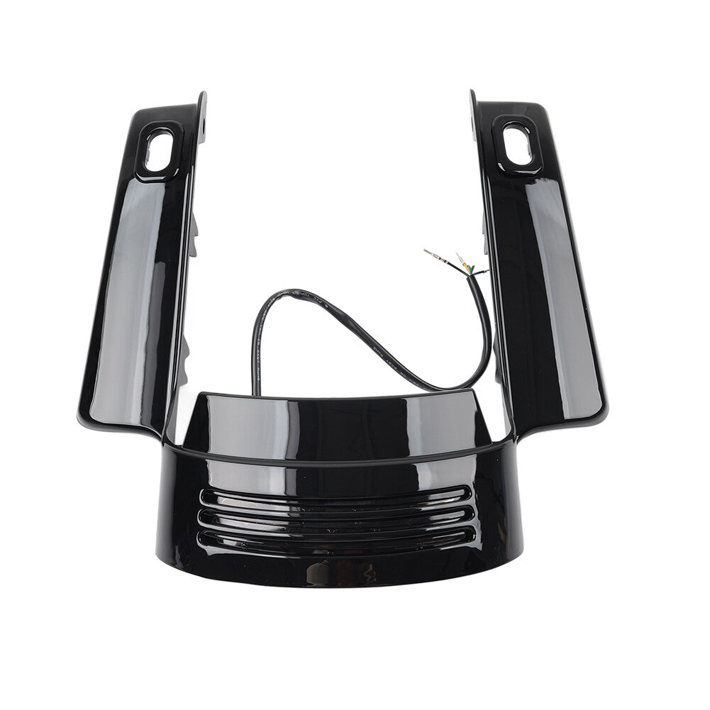 Rear Mudguard Fascia Extension Filler W/ Light for Harley Street Glide Black
