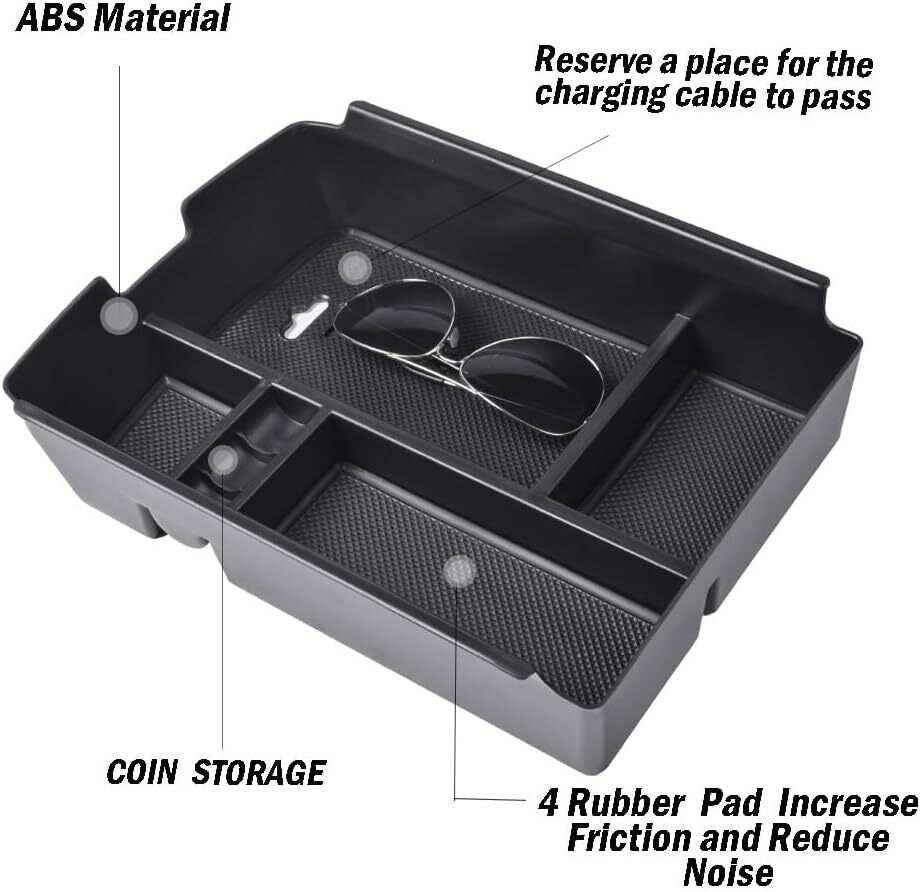 Fit 2018-2023 for VW Atlas Car Center Console Organizer Armrest Storage Box Q