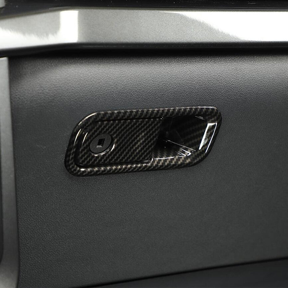 For 2021-2023 F150 Carbon Fiber Copilot Storage Box Switch Cover Trim v