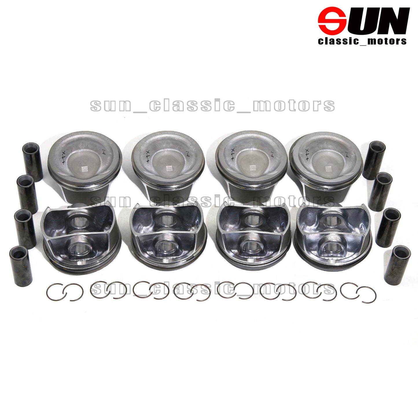 8-Piece Piston and Ring Set for Cayenne for Panamera Turbo 4.8T 955 957 970-