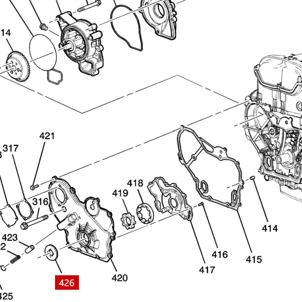 Crankshaft crank seal 12584041 is suitable for 2008-2012 for Chevrolet 2.4 Malibu.