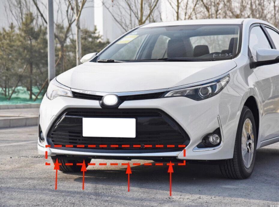 for Toyota for Corolla 2017-19 Chrome Look Front Bumper Side Anti-Scratch Strip 1PCS