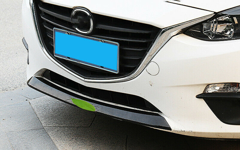 for Mazda 3 Axela 2014-2016 Carbon Look Front Lower Bumper Grille Strip Guard