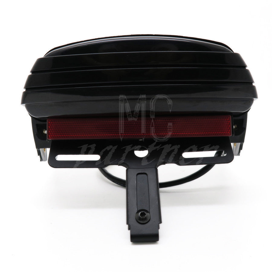 Tri-Bar LED Fender Turn Signal Tail Light License Plate Bracket For Dyna Fat Bob Q