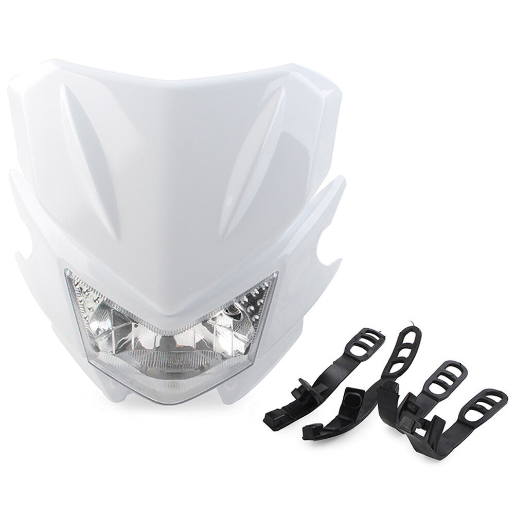 Universal Motorcycle Fairing Headlight Lamp Hi /Lo Fits Street Fighter Dirt Bike Q