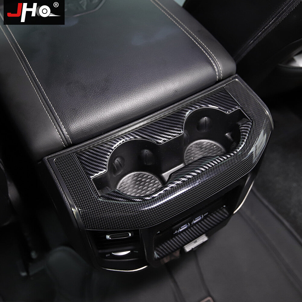 For 2019-2021 for Dodge for Ram 1500 Carbon Fiber Rear Center Water Cup Holder Panel