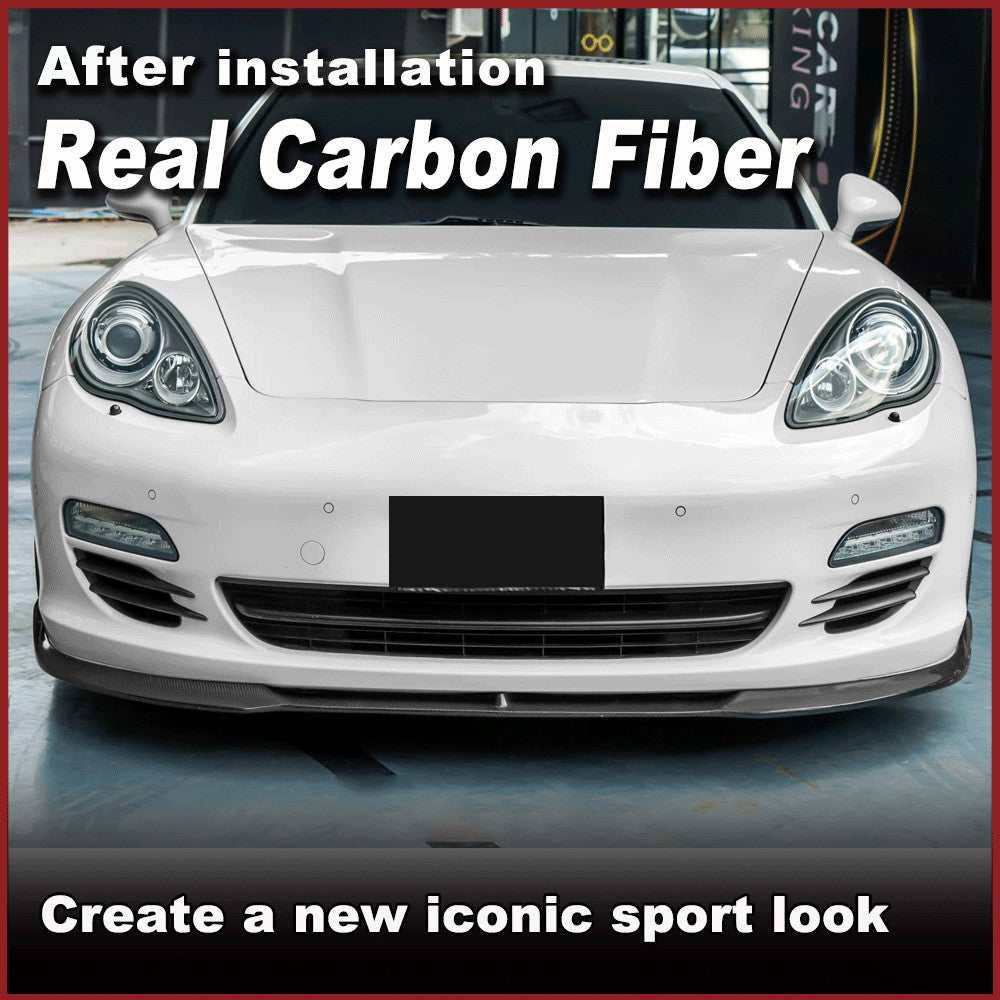 Fit for Porsche for Panamera 2010-2013 REAL CARBON Front Bumper Lip Spoiler Splitter