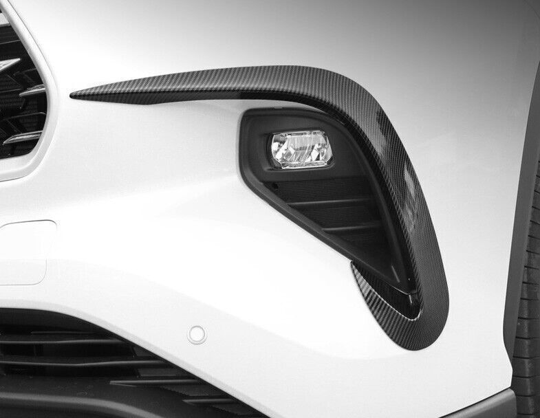 for Toyota Highlander 2020-23 Carbon Fiber Front Fog Light Lamp Eyebrow Strip 2x