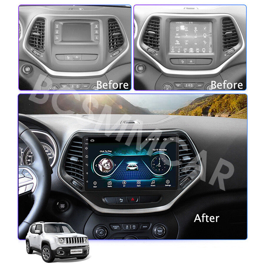 10.1in Car Stereo Radio Bluetooth GPS Navi W/Cam Fit for Jeep Cherokee 2013-2020