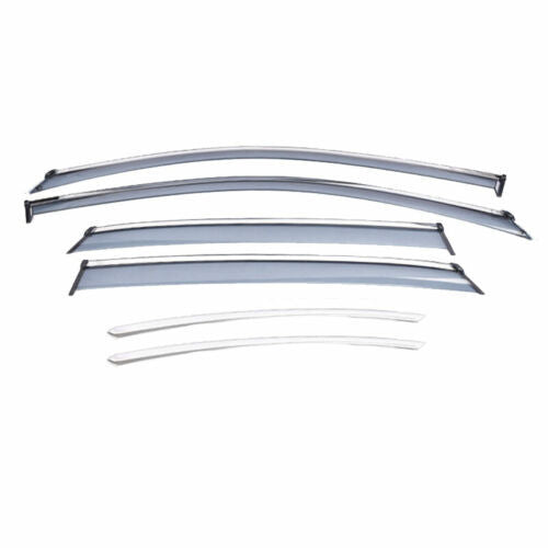 Silver for Volkswagen for Jetta Mk7 ABS 2019-2021 Window Visor Sun Rain Guard Shade