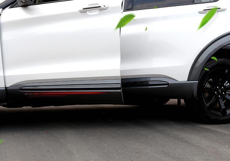 Side Door Body Guard Molding Cover Trims for Ford Explorer 2020-2023 Carbon ABS