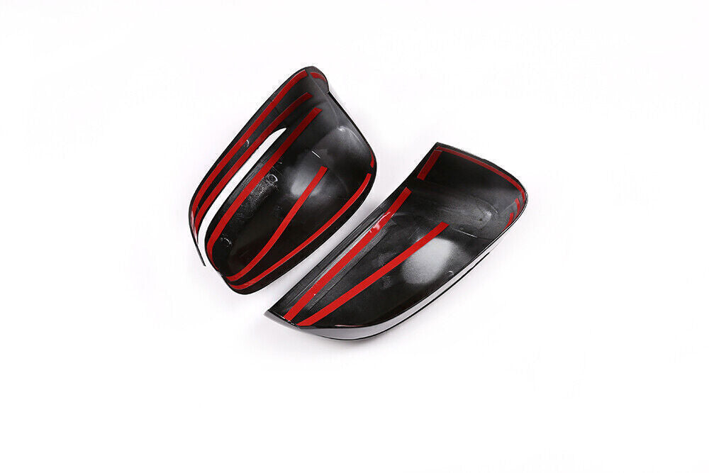 Gloss Black ABS Side Rearview Mirror Cap Cover Trim for BMW 5 Series G30 2018-23