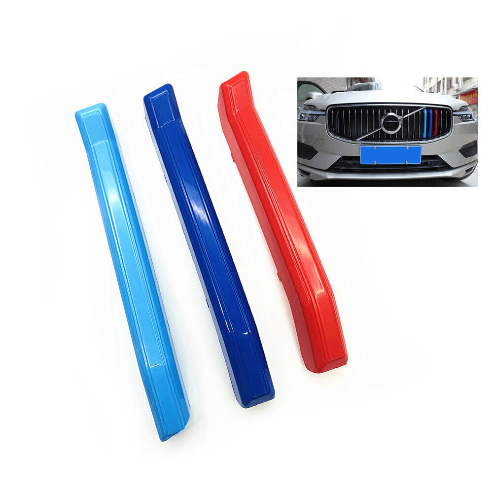 3-Color Front bumper Mesh Grille Grill Strip Cover Trim for Volvo XC60 2022-2023