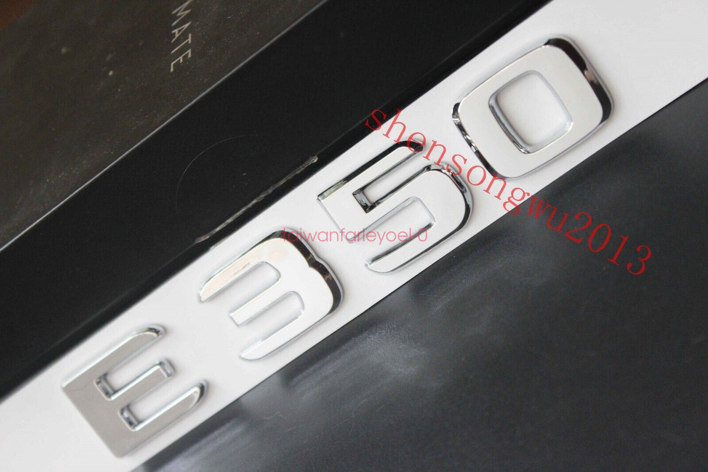 CHROME for BENZ E350 rear crank letter badge embroidery for Mercedes-Benz E-CLASS