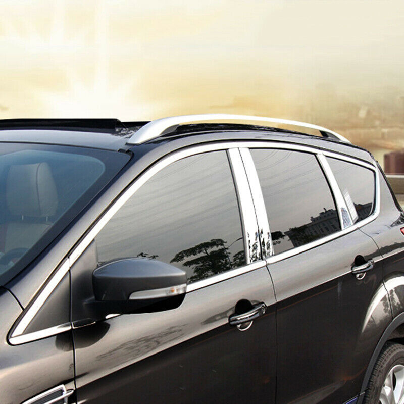 for Ford Escape Kuga 2013-2019 Chrome steel Upper Window Sill Trim Molding Cover