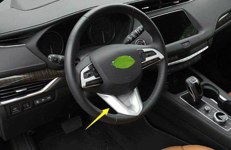 Matte Silver Steering Wheel U Type Cover Trim 1X Fit for Cadillac CT4 2020-2024