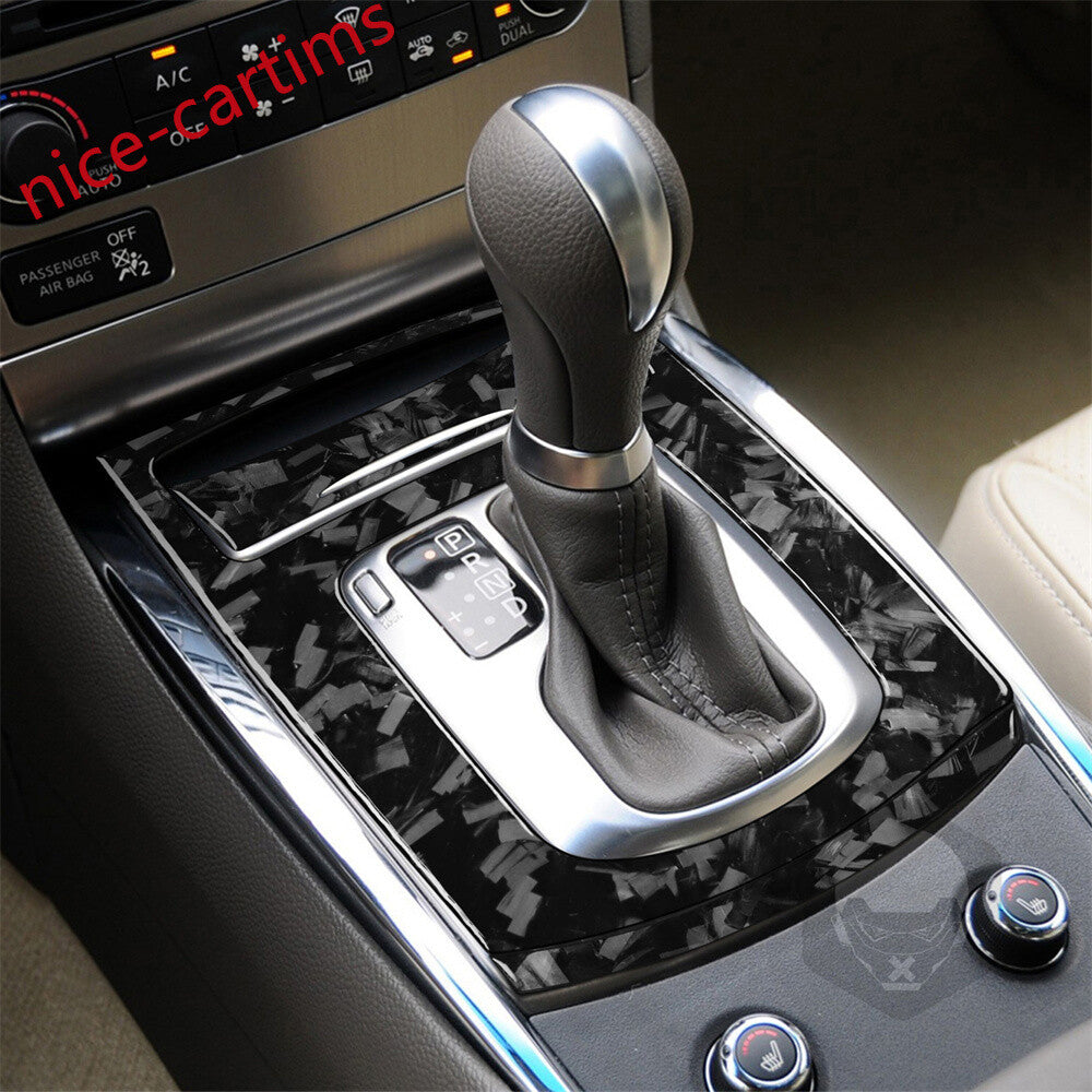 Forged Carbon Fiber Automatic Gear Shift Cover for Infiniti G37 Sedan 2010-2013