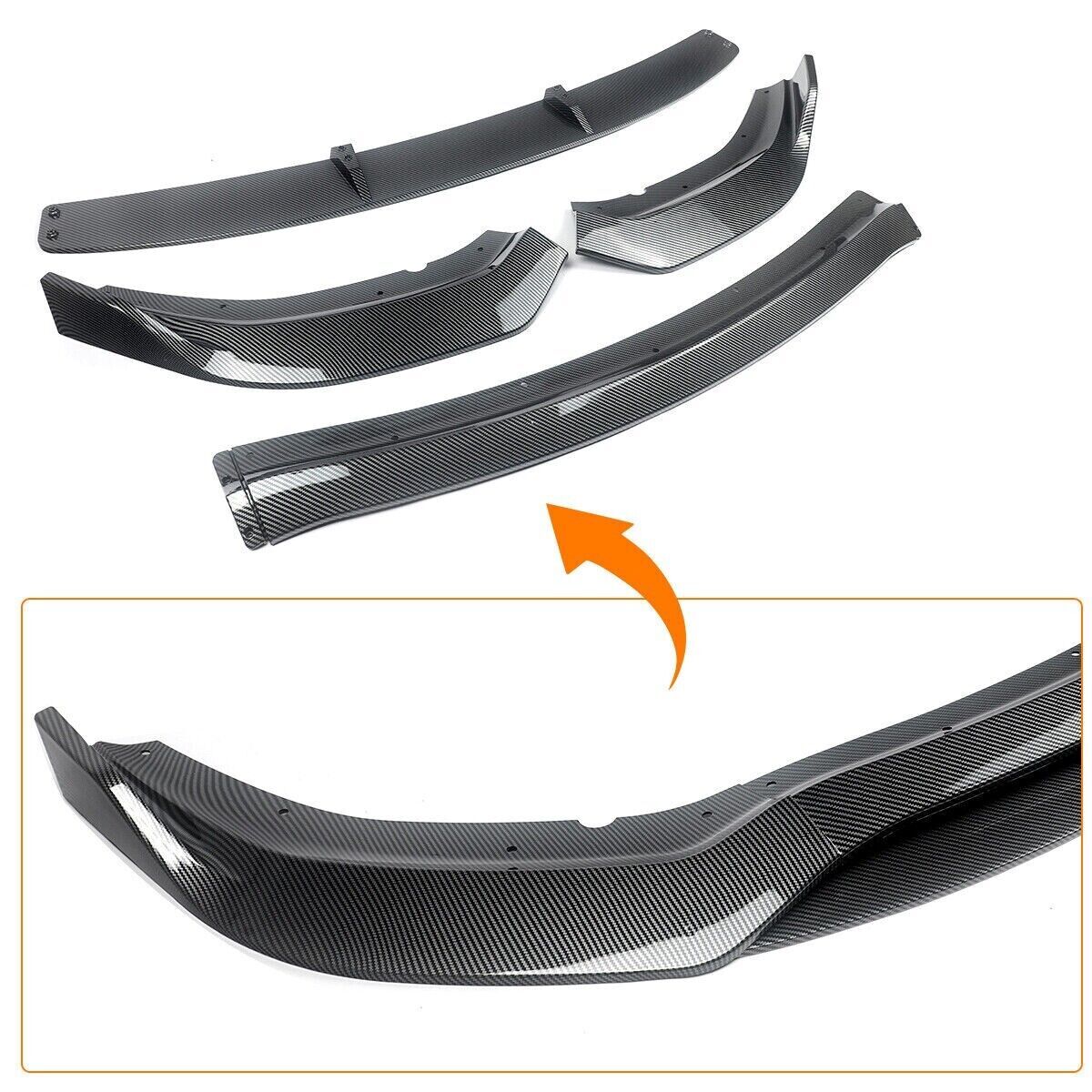 Front Bumper Lip Splitter For 2020-2022 for Dodge Charger SRT Widebody Carbon Fiber