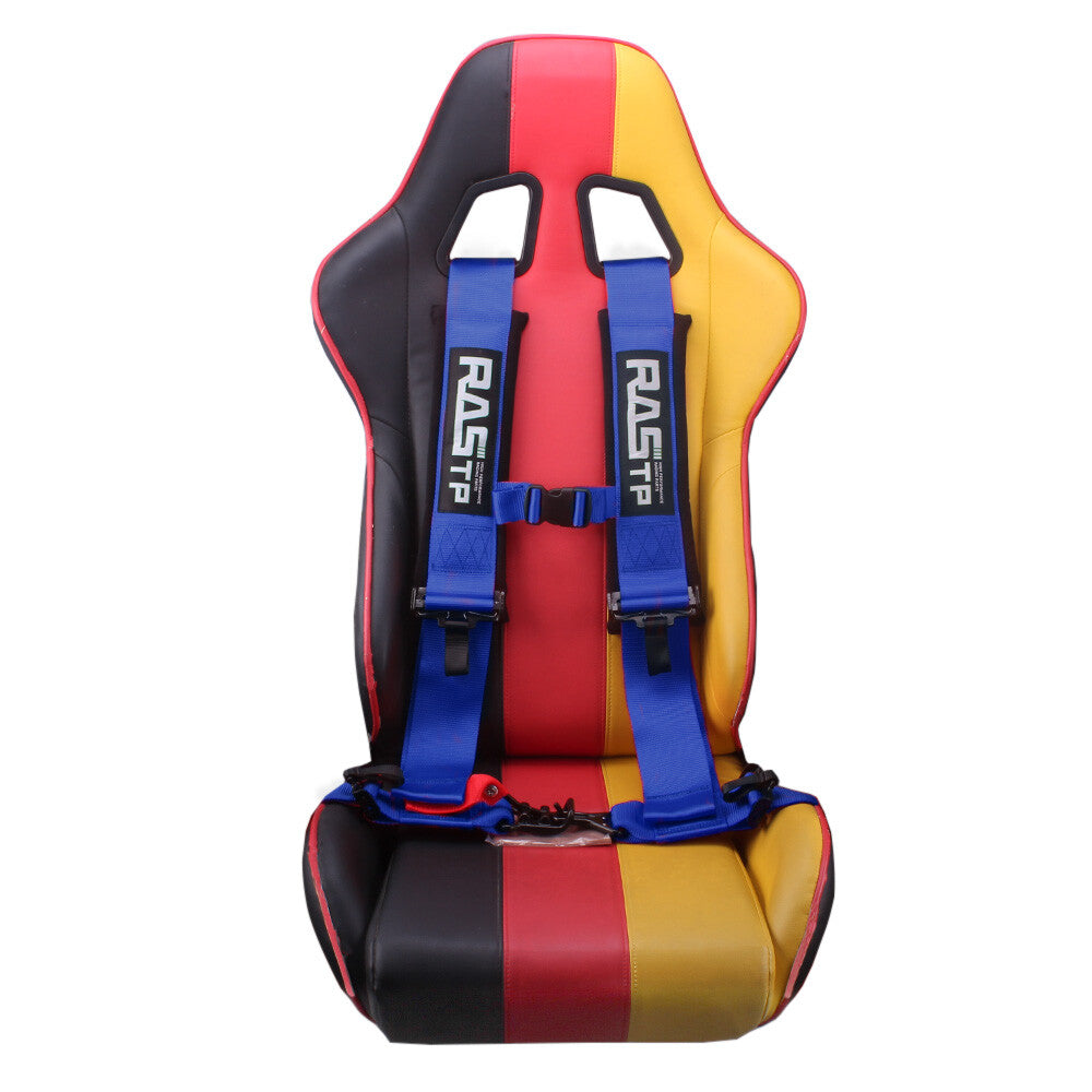 Blue 4 Point 3 Racing Style Harness for Seat Belt 4PT Camlock Quick Release Q