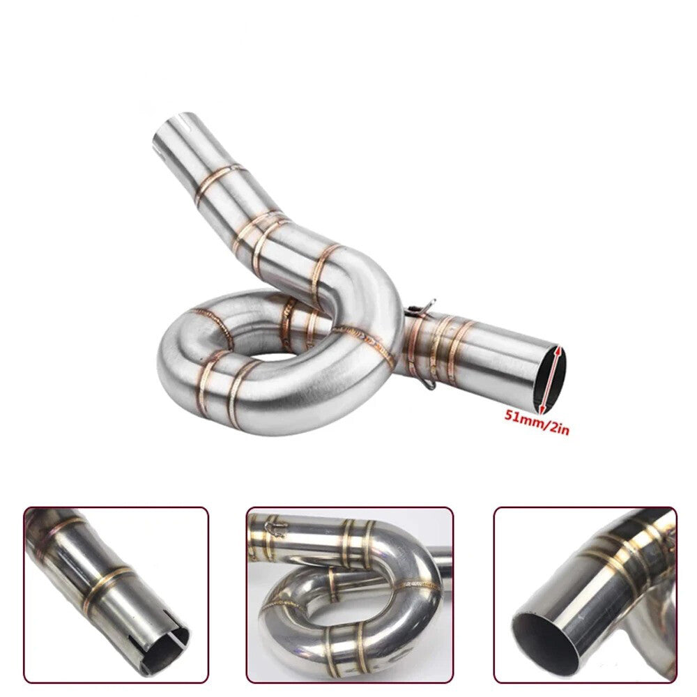 Benelli BN302/TNT300 2014-2018 51mm Stainless Steel Exhaust Mid Link Pipe Direct