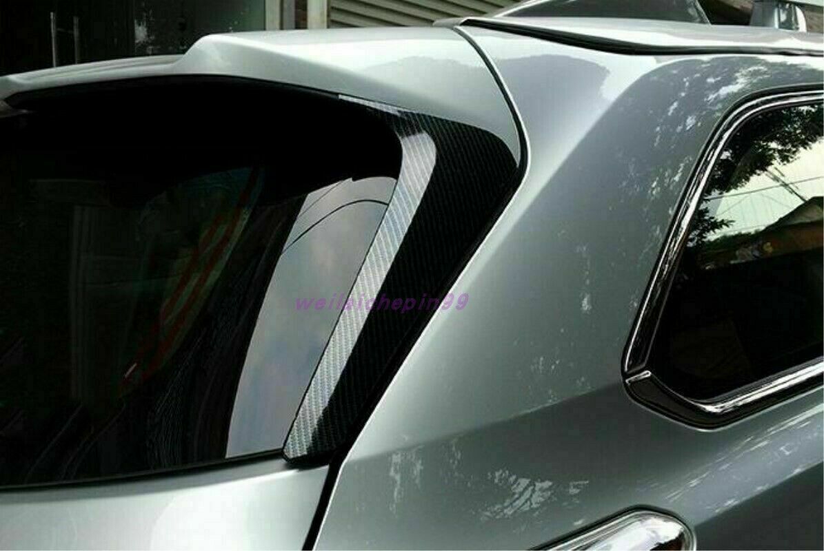 for Toyota Highlander 2014-2019 Carbon Fiber Rear Window Side Spoiler Panel Trim