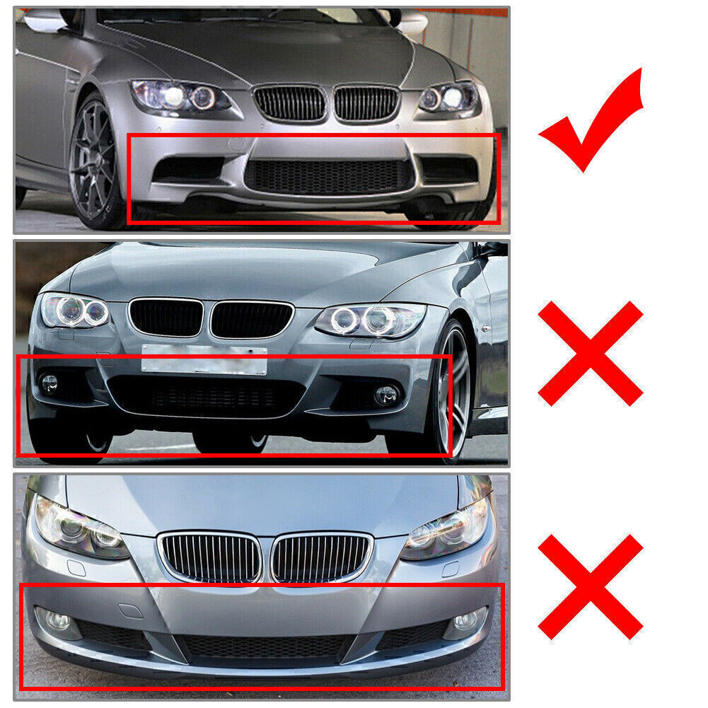 2x Gloss Black Front Bumper Splitters Lip Fit for BMW E92 2006-2009 M3 2008-2013 12