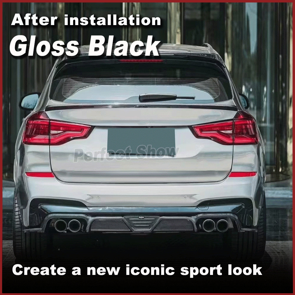 for BMW X3 G01 F97 X3M IX3 2018-2023 Gloss Black Rear Roof Spoiler Window Wing