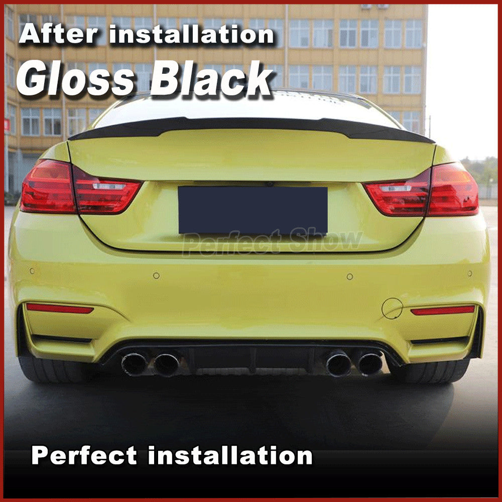 Fit for BMW F80 M3 F82 F83 M4 2014-19 Gloss Black Rear Bumper Diffuser Lower Lip