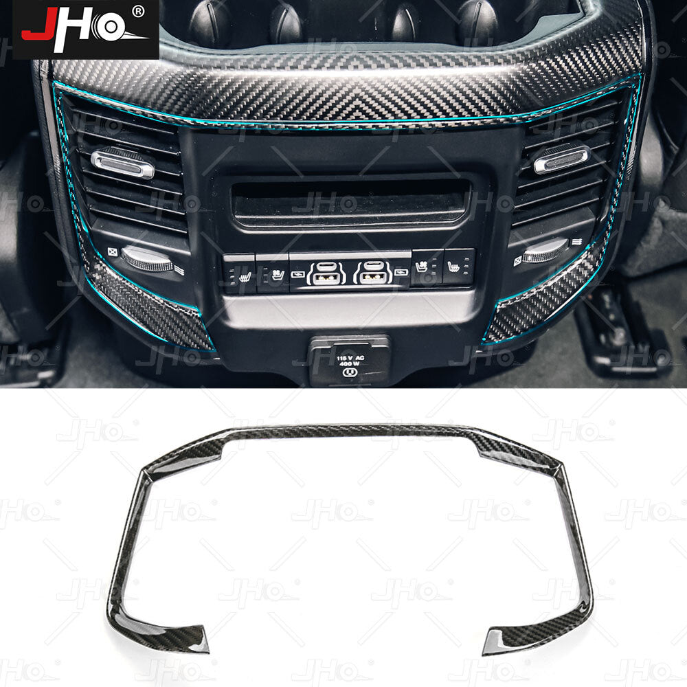Carbon Fiber Rear AC Air Vent Outlet Cover Trim Frame for Dodge for RAM 1500 TRX