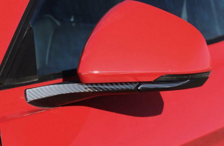for Ford for Mustang 2015-2022 Real Carbon Fiber Rear View Mirror Anti-Scratch Strip