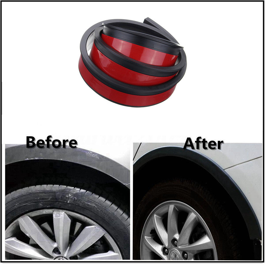 Car Black Fender Flare Extension Wheel Eyebrow Moulding Trim Protector Lip 150cm