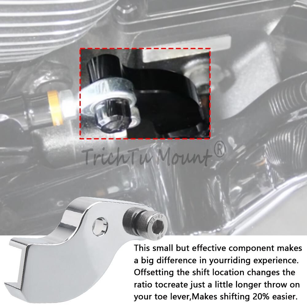 Chrome Gear Shift Neutral Assist Bracket for Harley Softail FLFB Touring Glide Q