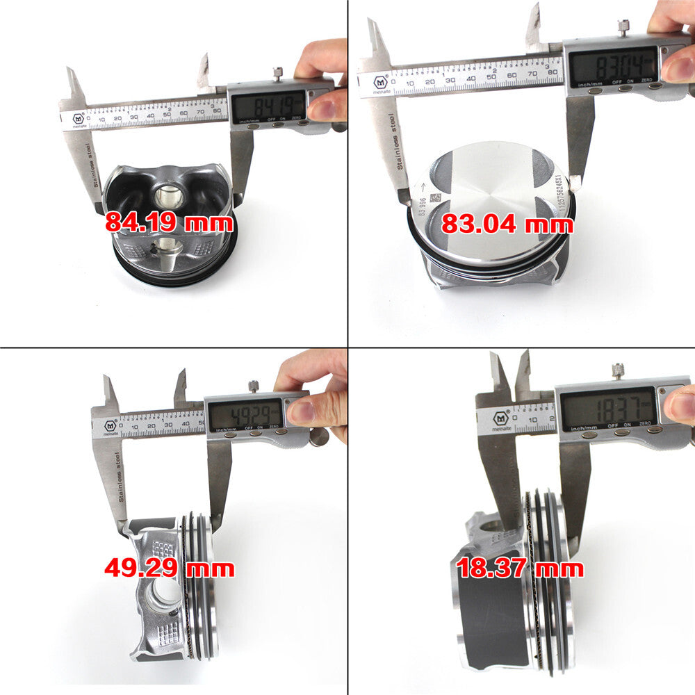4x Pistons Rings Set ¦µ84mm N46B20B for BMW E60 E87 E90 118i 120i 320i 520i X3