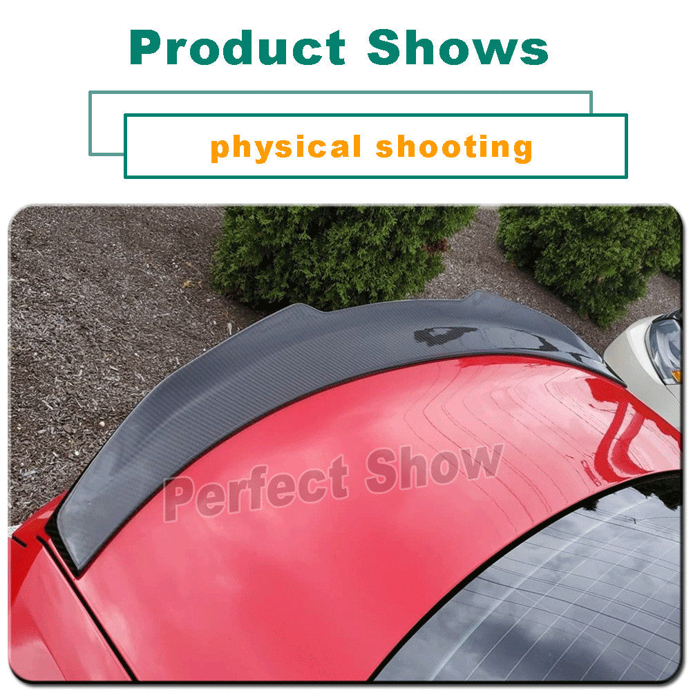 for AUDI A3 S3 RS3 Sedan 2014-20 Real Carbon Fiber Rear Trunk Spoiler Boot Wings
