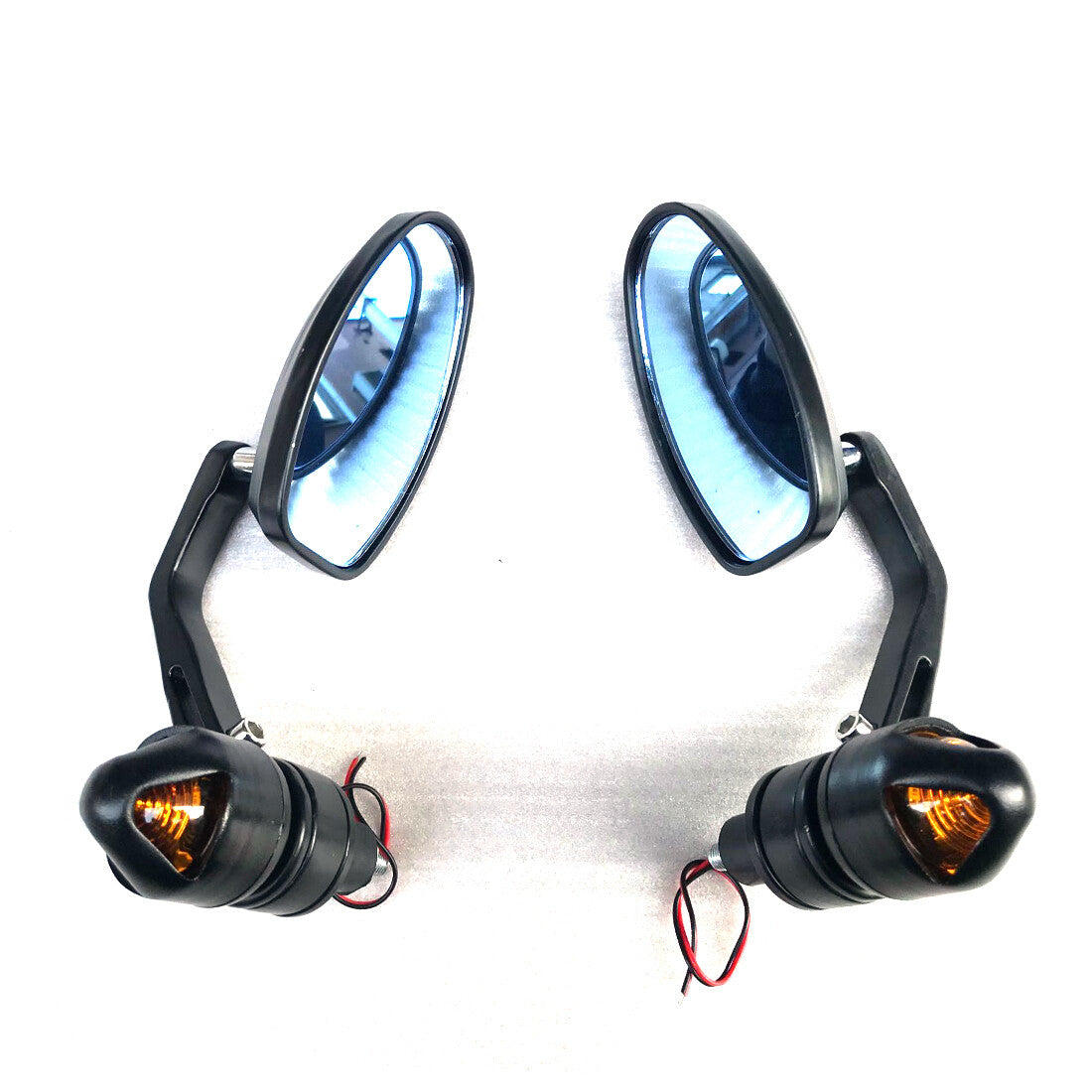 7/8 22mm Rear View Handle Bar End Side Rearview Mirror W/ Turn signal for Honda Q