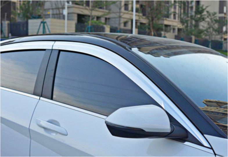 Chrome Window Visor Sun Rain Guard Vent Shade trim for Hyundai for Elantra 2021-2024