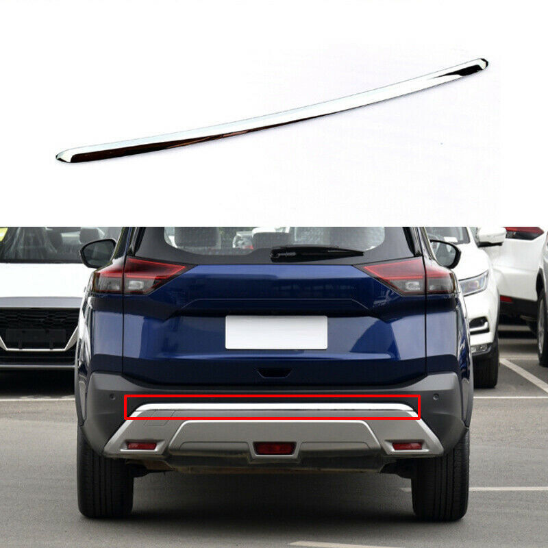 for Nissan 2021-2023 Rogue Chrome Front+Rear Bumper Molding Cover Trims Strip 2P