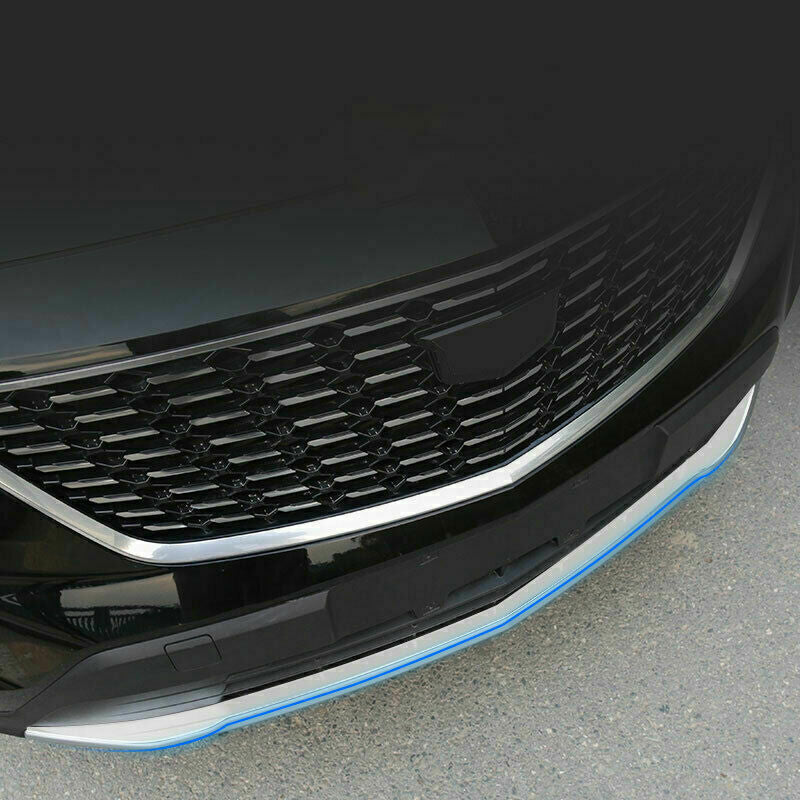 for Cadillac XT4 2018-20 Chrome Steel Front Bumper Bottom Strip Guard Cover Trim
