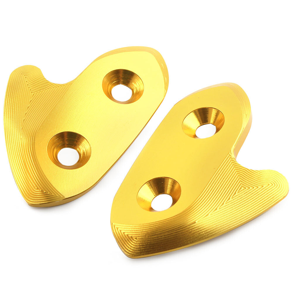Gold Rearview Mirror Block Off Base Plates Cover for Yamaha YZF-R1 2015 2016-19