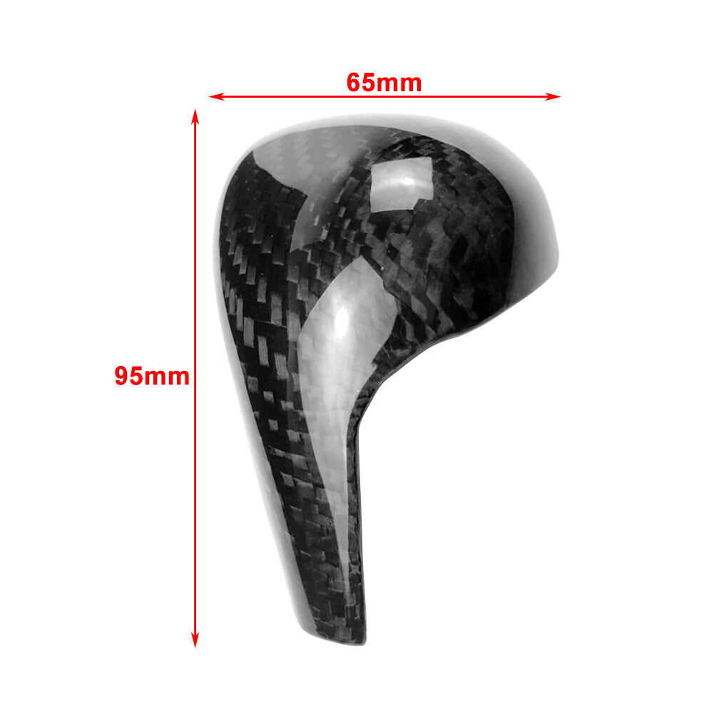 for Audi A4L Q5 Q7 2009-12 A5 A6L 08-10 Carbon Fiber Gear Shift Knob Cover Trim