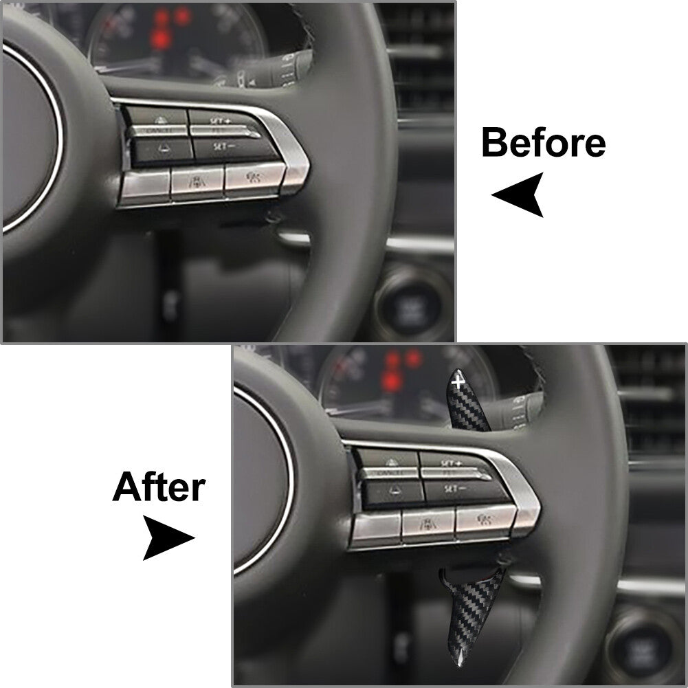 Carbon Fiber Steering Wheel Shift Paddle for Mazda CX-30 20-21 for Mazda 3 19-21